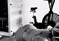 creeper sneaks in for an ass massage while she's working out hard