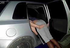 The hot brazilian housewife gets fucked outdoors in public.