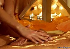 Stunning Blonde Milf Gets Erotic Massage in HD