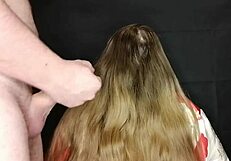 i came on my stepmom's long hair and she didn't mind