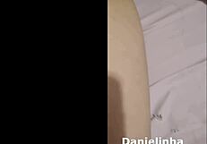 Danielinha shows off her little pink pussy