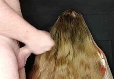 i came on my stepmom's long hair and she didn't mind