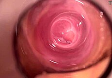 Camera dives deep into Mia's tight creamy pussy for close-ups