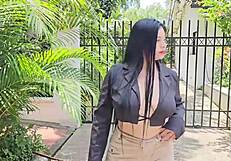 Colombian Milf Antonella Jones Banged by Jean Paul in Public Car Park