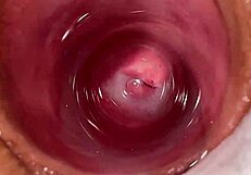 Camera dives deep into Mia's tight creamy pussy for close-ups