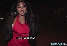 Seductive Public Agent Charms Tattooed Asian Beauty With Big Cock Outdoors