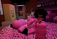 Getting screwed hard by a horny fan in Roblox fantasy