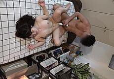 Beautiful woman with nice legs brought home for a casual chat