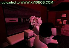 Getting screwed hard by a horny fan in Roblox fantasy