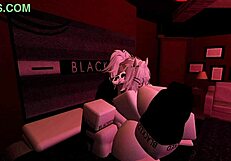 Getting screwed hard by a horny fan in Roblox fantasy