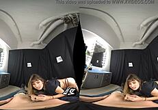 Pamela Morrison on WankzVR gets rock hard with intense action.