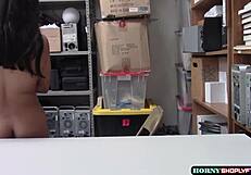 i caught the shoplifter and she rode the officer's huge... wait, no, avoid explicit