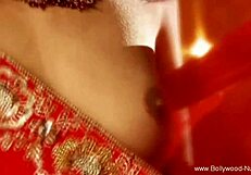 brunette indian girl dances nude to music.