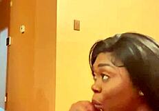 Hot Creamy Sex in Living Room with Big Black Cock