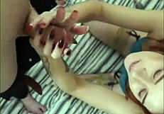 My new mistress is sucking on my cock in this homemade pov