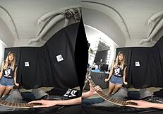 Pamela Morrison on WankzVR gets rock hard with intense action.