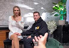 Blonde Babe Naomi Love Shows Boobs And Cheats