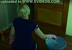 mrs lazinski plays a naive mature maid