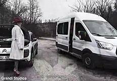 Barbie takes 6on1 rough deepthroat and gaping action