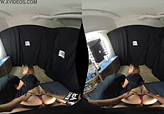 Pamela Morrison on WankzVR gets rock hard with intense action.