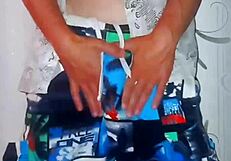 Big Chocolate Cuck Dances Striptease To Music With Ripped Clothes!