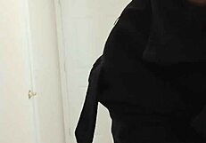 I just finished getting home from work and getting ready to fantasize about girlfriend wife with dry feeling masturbation and slow moist cum