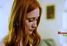 step family tests redhead teen and milf in wild vaginal group challenge