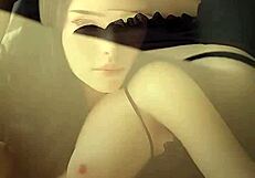 asian wife strips naked for show