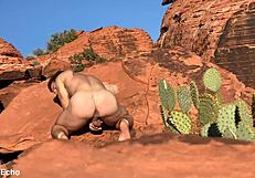 Outdoor Anal Masturbation Teases with Tight Ass Play