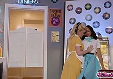 Serene siren kisses alexis tae passionately