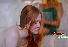 step family tests redhead teen and milf in wild vaginal group challenge