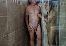 Watch me shave in the shower, stroke your big cock for me