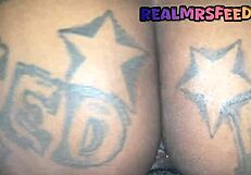 Quick doggystyle creampie with monster cock, ebony wet pussy!