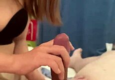 Handjob Before Work in Bathroom