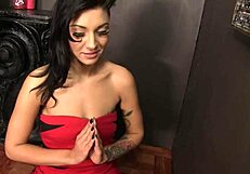 Aimee Black Sucks Monster Cock in Heels, Swallows Cum?