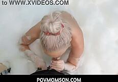 bubble bath with stepmom's bosom featuring brook page.