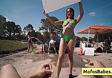 i love her wet blowjob in public.