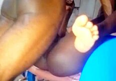 good hard session for my little african teen