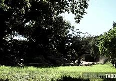 slender taboo teen in intense scene