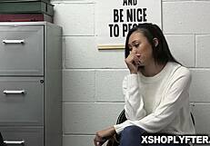 Madi laine teen caught at work getting blowjob cameltoe fucking cowgirl interracial by officer rusty nails