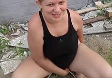 Blonde with big tits gives blowjob to monster black cock in interracial video call