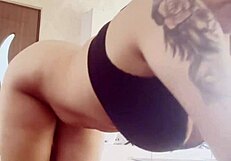 Big Boobs Burst Out From Black Bra With Intense Force