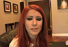 so this skinny redhead lesbian bimbo craves her hairy pussy licked out