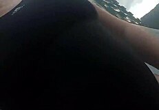 Blonde with big tits gives blowjob to monster black cock in interracial video call