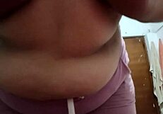 Chubby Wife Showing Her Fat Ass In Panties