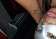 sucking a giant cock and getting fucked on all fours with her best friends big thick cock