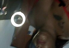 sucking a giant cock and getting fucked on all fours with her best friends big thick cock