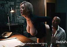 Nerd's gadget lets everyone fuck the CEO bitch in simulation! 😂