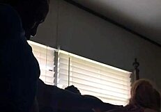 The girl bends over for doggystyle with big black cock and gives head.