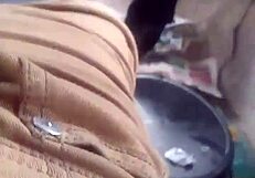 pawg rides cock in public outdoor pov